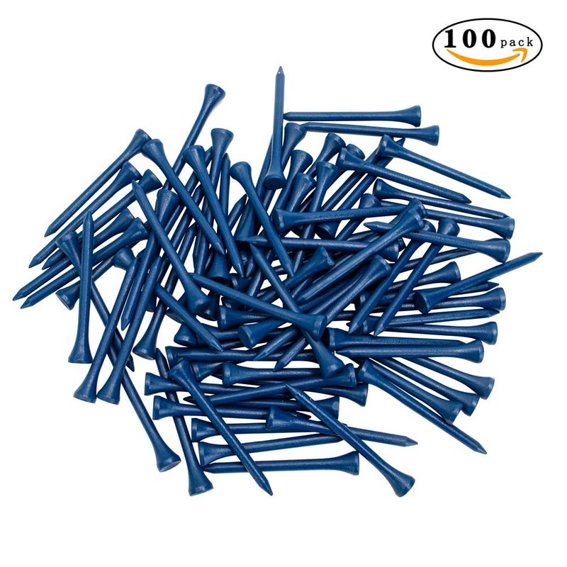 THIODOON Golf tees 3 1/4 inch Less Friction Wood Tees Training for Golfer Professional Natural Wood Golf tees Bulk 100 Count Golfing Tees - Image 2